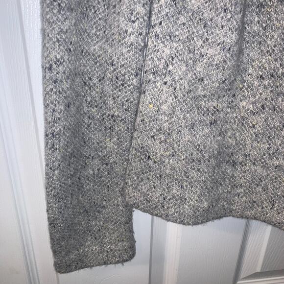 Amina Rubinacci Women's Wool Cashmere Sweater Blazer Size 38 0 2 Gray Flaws Cozy - Picture 3 of 9